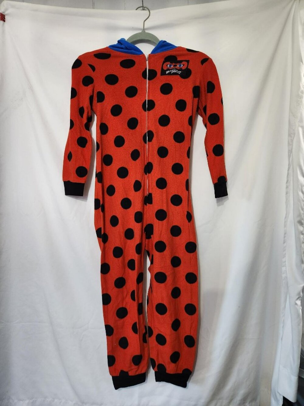 Miraculous Ladybug Hooded Fleece One Piece Pajamas Girls 7/8